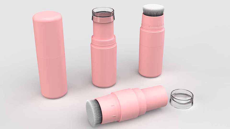 Pulverstickrör med borsthuvud